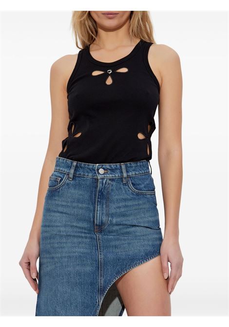 petal embroidered tank top donna nero COPERNI | COPJS123F5012BLK