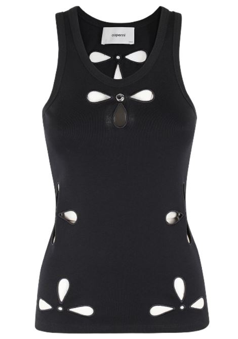 petal embroidered tank top donna nero COPERNI | COPJS123F5012BLK