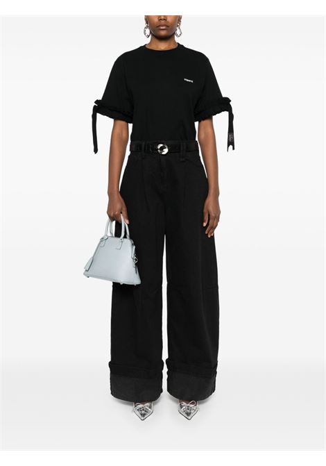 ruffle logo boxy t-shirt donna nera COPERNI | COPJS133F5028BLK
