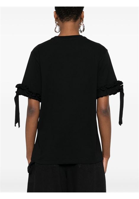 ruffle logo boxy t-shirt donna nera COPERNI | COPJS133F5028BLK
