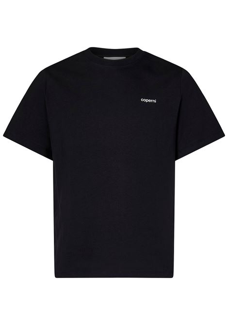ruffle logo boxy t-shirt donna nera COPERNI | COPJS133F5028BLK