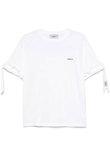 ruffle logo boxy t-shirt donna bianca COPERNI | COPJS133F5028WHT