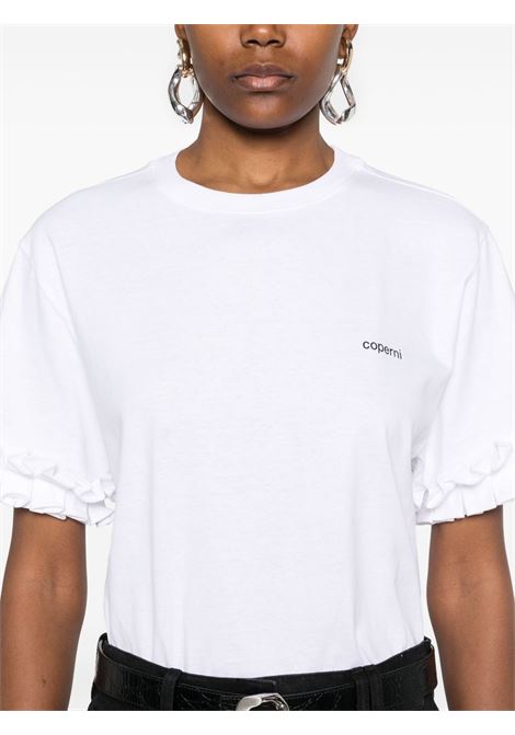 ruffle logo boxy t-shirt donna bianca COPERNI | COPJS133F5028WHT