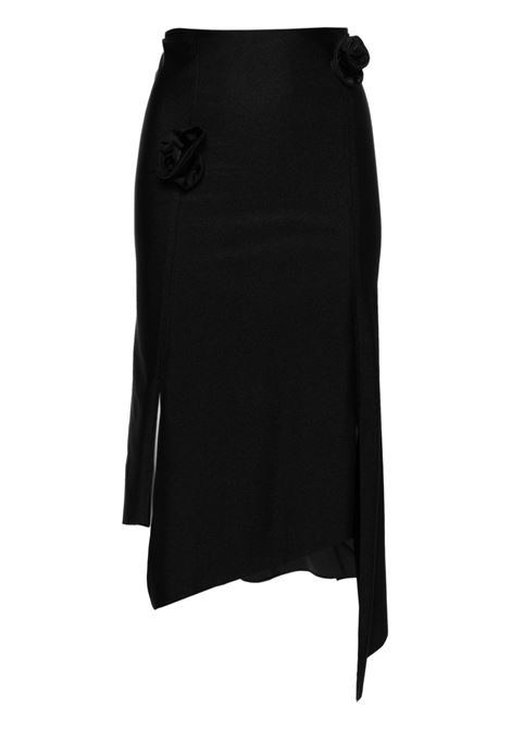 asymmetric flower skirt woman black  COPERNI | COPJS30545BLK