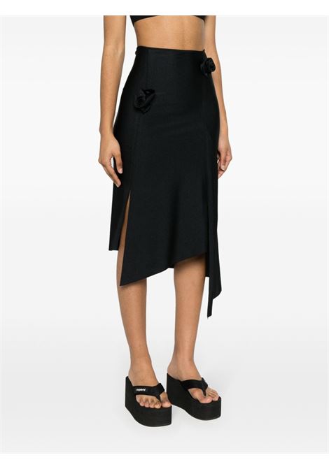 asymmetric flower skirt donna nera COPERNI | COPJS30545BLK
