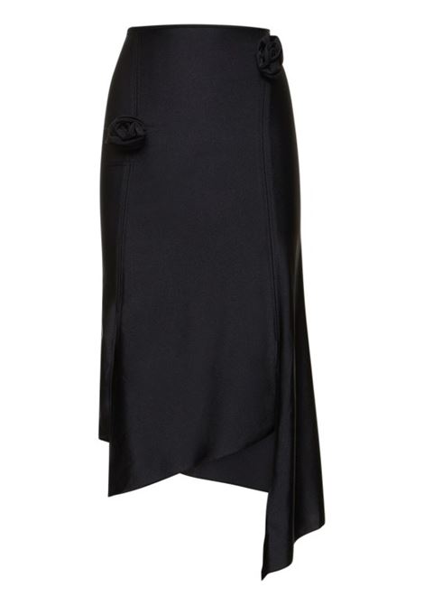 asymmetric flower skirt donna nera COPERNI | COPJS30545BLK
