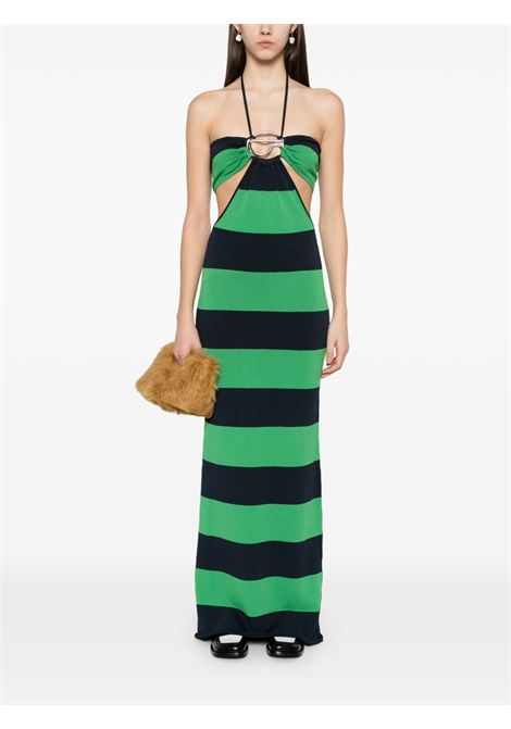 knitted halter dress donna verde e blu COPERNI | COPML135SY3010GRNBLU
