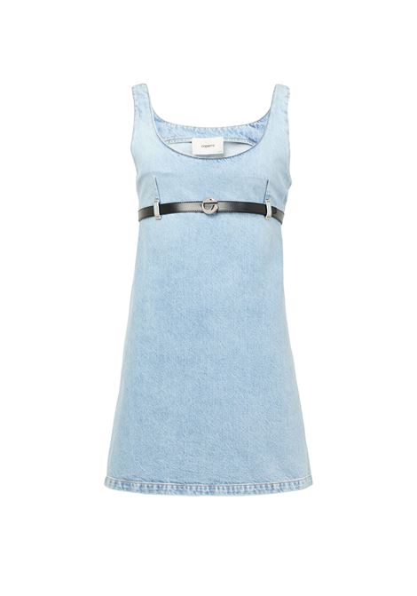 belted denim mini dress donna blu COPERNI | COPR148F2024BLU