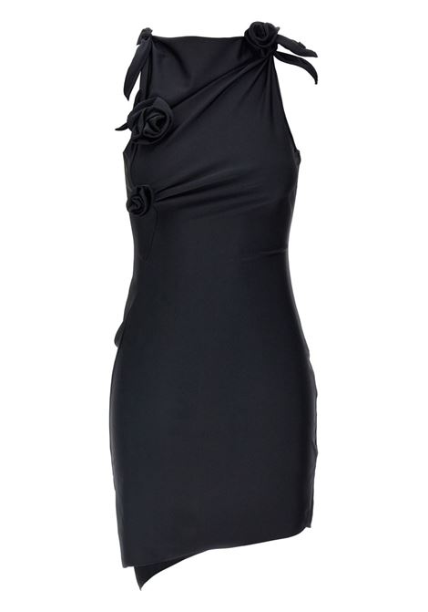 asymmetric flower mini dress donna nero COPERNI | COPR154F5001BLK