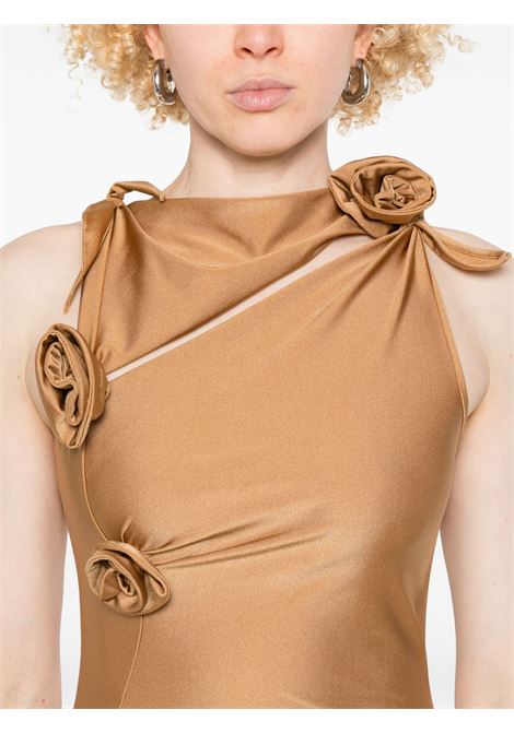 asymmetric flower dress donna marrone COPERNI | COPR44F5001BRW