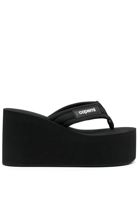 sandali branded wedge donna neri COPERNI | COPSH09440BLA