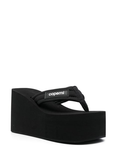 sandali branded wedge donna neri COPERNI | COPSH09440BLA