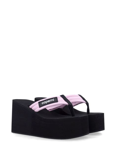 sandali branded wedge donna neri e rosa COPERNI | COPSH09F6040BLKPNK