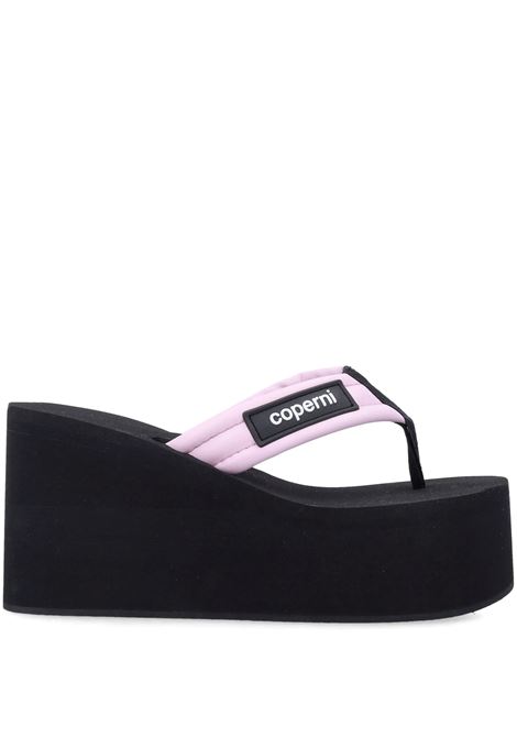 sandali branded wedge donna neri e rosa COPERNI | COPSH09F6040BLKPNK