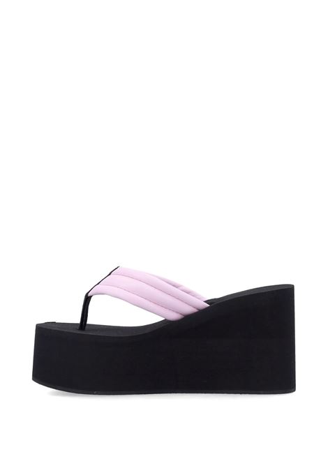 sandali branded wedge donna neri e rosa COPERNI | COPSH09F6040BLKPNK