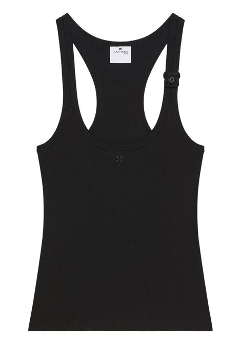 buckle 90's rib tank top woman black  COURRÈGES | 125JDE123JS01949999