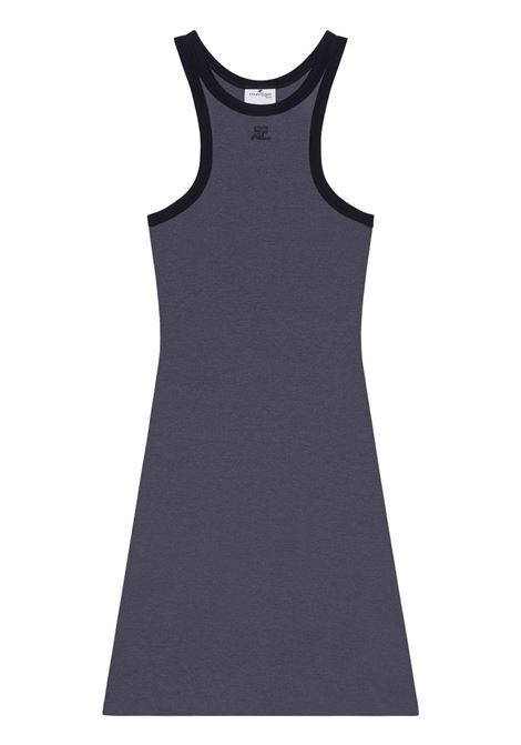 scuba mini dress woman grey COURRÈGES | 125JRO577JS0203B155