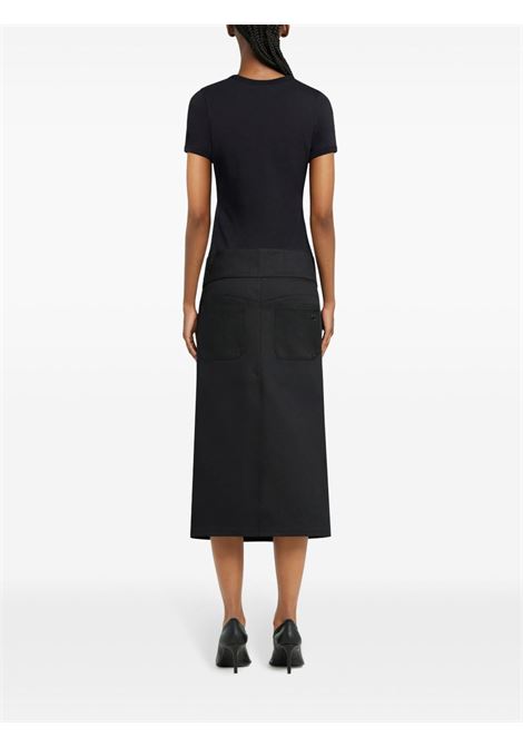 signature contrast t-shirt woman black COURRÈGES | 125JTS017JS02039999