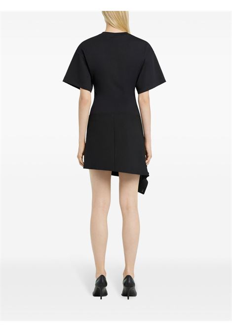 fitted printed t-shirt woman black COURRÈGES | 125JTS168JS0112B087