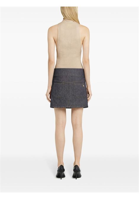 mickneck light rin top woman cappuccino COURRÈGES | 125MTO384FI00491054