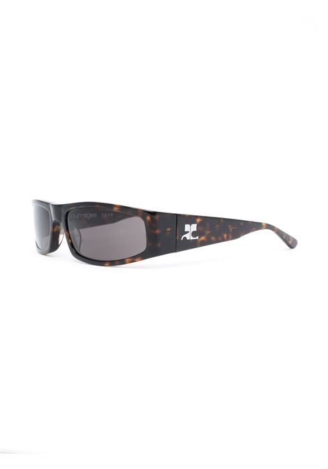 tech sunglasses woman brown COURRÈGES | 322ALU001AC0006I005