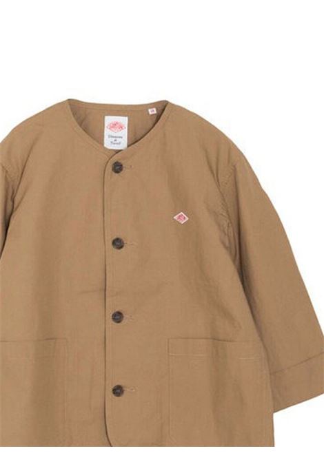 collarless short jacket donna beige DANTON | DT-A0473BEIGE