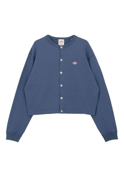 terry crew cardigan woman blue DANTON | DT-C0405DK.BLUE