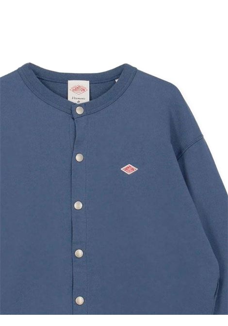 terry crew cardigan woman blue DANTON | DT-C0405DK.BLUE