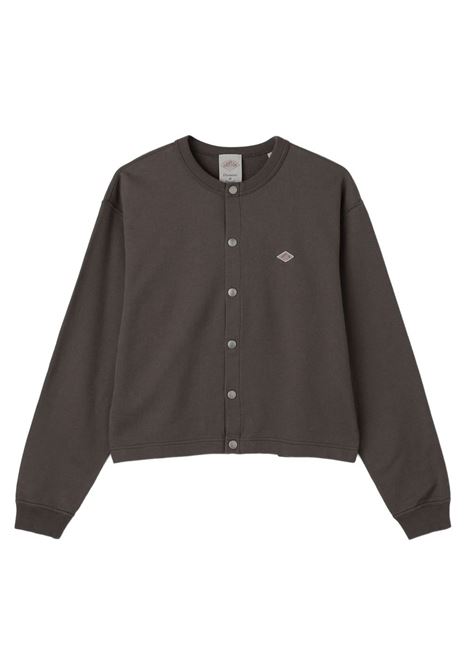 terry crew cardigan woman taupe DANTON | DT-C0405DK.TAUPE