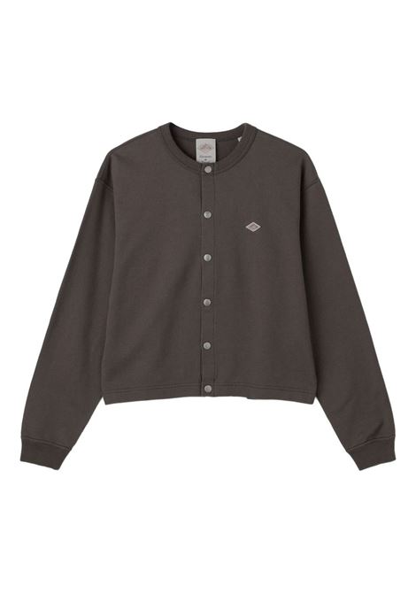 terry crew cardigan woman taupe DANTON | DT-C0405DK.TAUPE