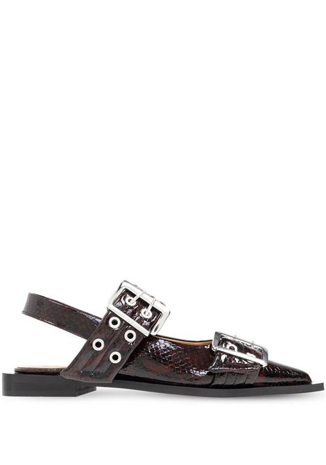 ballerine feminine buckle donna borgogna GANNI | S2951234