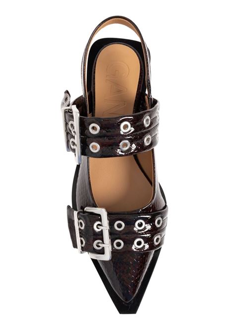 ballerine feminine buckle donna borgogna GANNI | S2951234