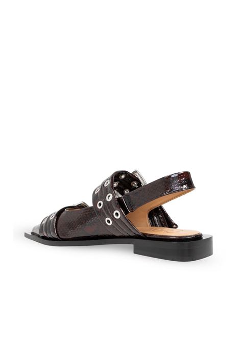 ballerine feminine buckle donna borgogna GANNI | S2951234