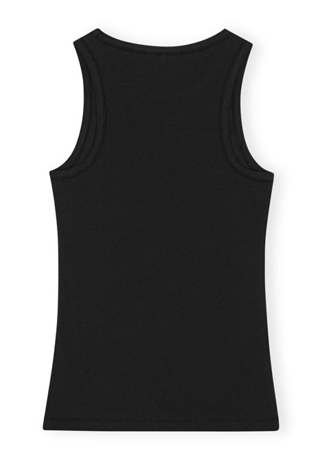 rib tank top woman black GANNI | T3898099