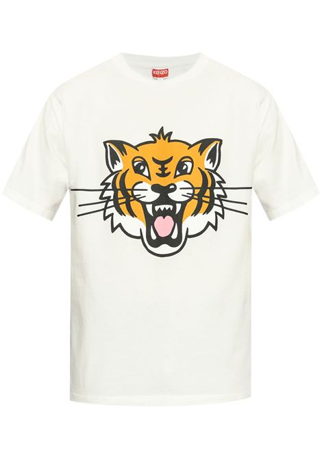 t-shirt happy tiger bianca KENZO | FF55TS5334SG02