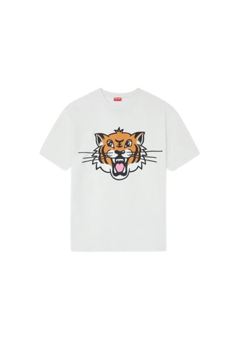 t-shirt happy tiger bianca KENZO | FF55TS5334SG02