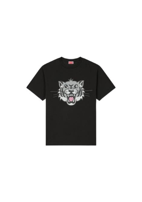 t-shirt happy tiger nera KENZO | FF55TS5334SG99J