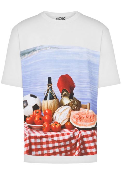 italian inspiration t-shirt man white MOSCHINO | 251ZZ070202411001