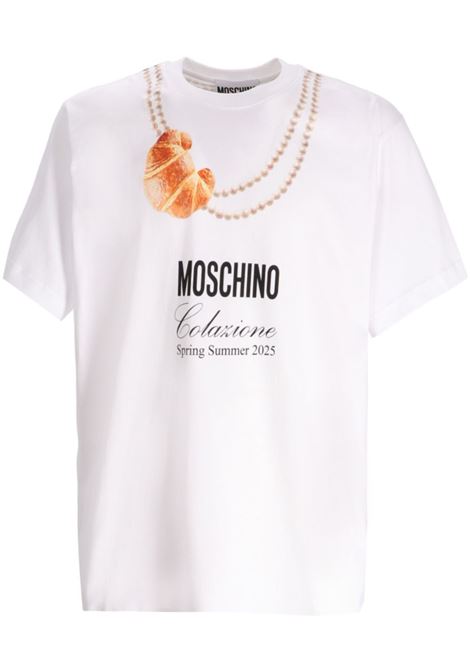 breakfast t-shirt man white MOSCHINO | 251ZZ070702411001