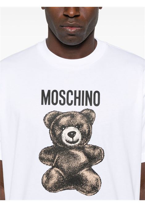 teddy bear t-shirt man white MOSCHINO | 251ZZ071002411001