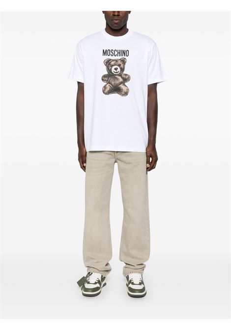 teddy bear t-shirt man white MOSCHINO | 251ZZ071002411001