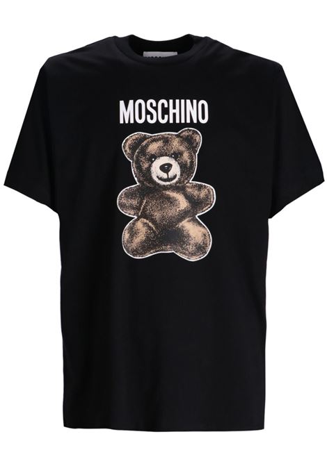 t-shirt teddy bear uomo nera MOSCHINO | 251ZZ071002411555