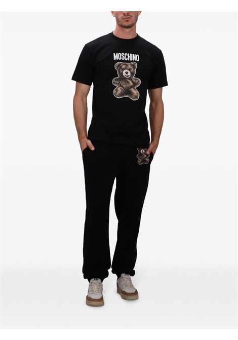 teddy bear t-shirt man black MOSCHINO | 251ZZ071002411555