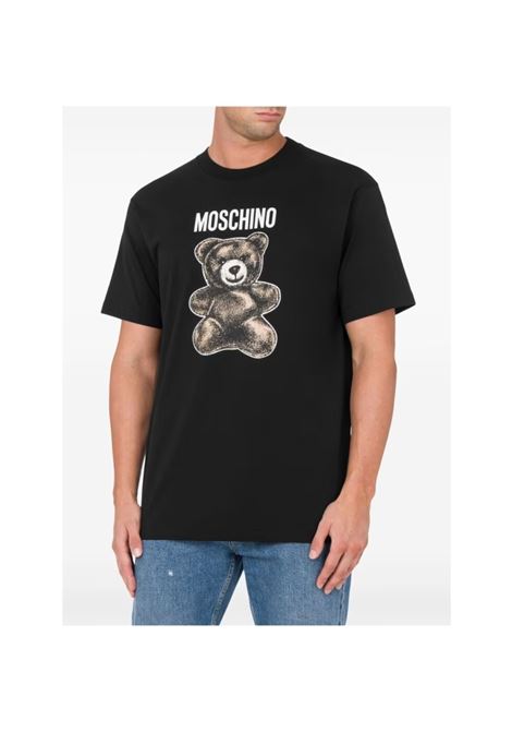 teddy bear t-shirt man black MOSCHINO | 251ZZ071002411555