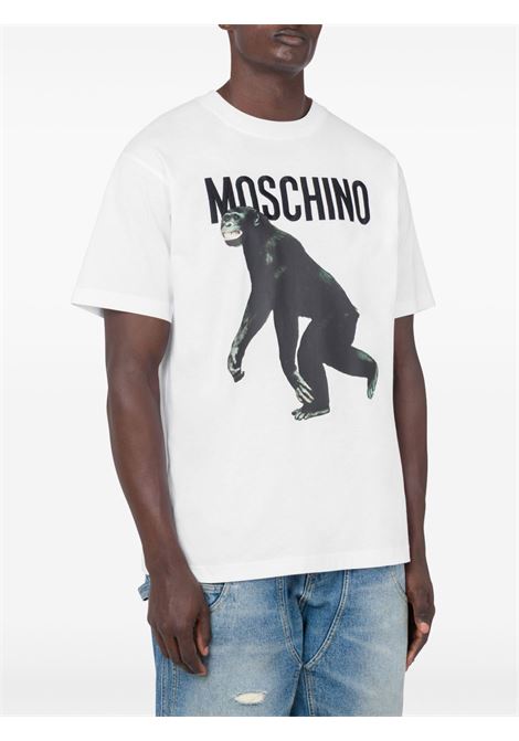 chimpanzee t-shirt man white MOSCHINO | 251ZZ071302411001