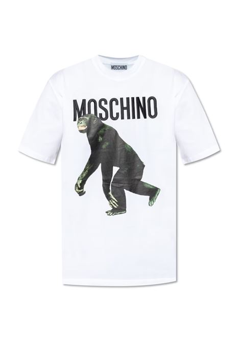 chimpanzee t-shirt man white MOSCHINO | 251ZZ071302411001