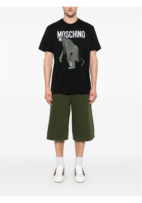 chimpanzee t-shirt man black MOSCHINO | 251ZZ071302411555