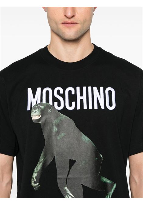 chimpanzee t-shirt man black MOSCHINO | 251ZZ071302411555