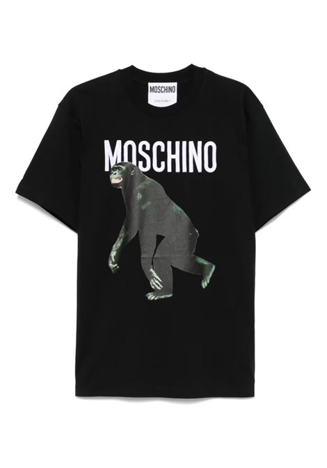 chimpanzee t-shirt man black MOSCHINO | 251ZZ071302411555