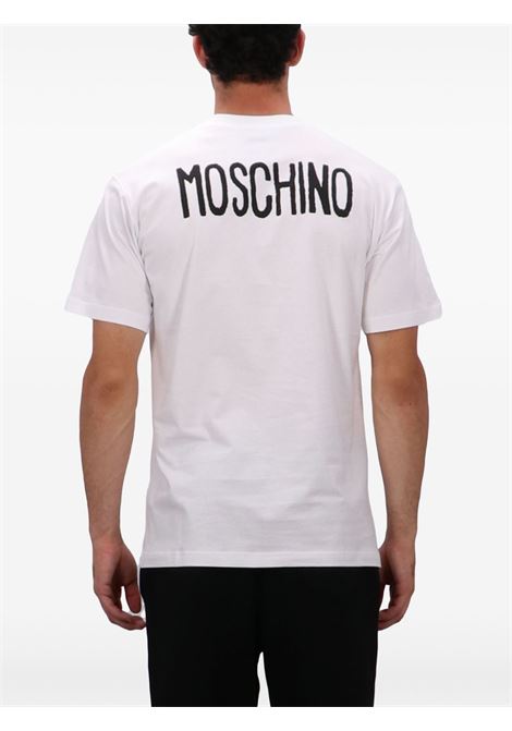 message print t-shirt man white MOSCHINO | 251ZZ071602411001